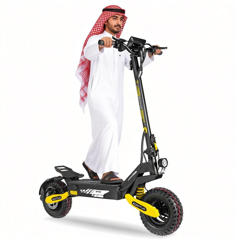 سكوتر كهربائي GT06، سرعة قصوى 55 كم/ساعة ومدى أقصى 65 كم، محرك 1200 واط، نظام تعليق مزدوج، نظام منع الانزلاق TCS، حمولة قصوى 150 كجم، قابل للطي - Image 1